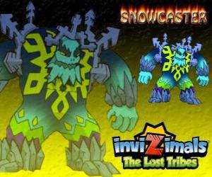 Puzzle Snowcaster. Invizimals The Lost Tribes. Το Ανώτατο Άρχοντα των Πάγων, μια μυστικιστική και ισχυρό φασκόμηλο που ζει στο παγετώνες